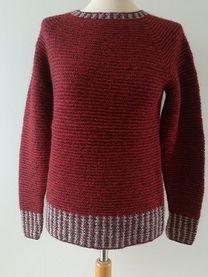 Dess. 82070 - Rille-Dille, sweater med vævestrikkanter