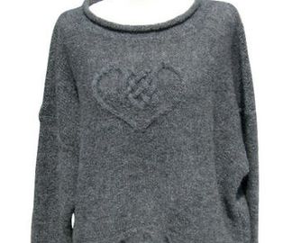 Dess 52028 - sweater med hjertemønster