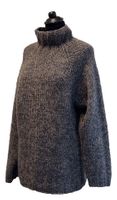 Dess 82011 - tweed raglan sweater med krave